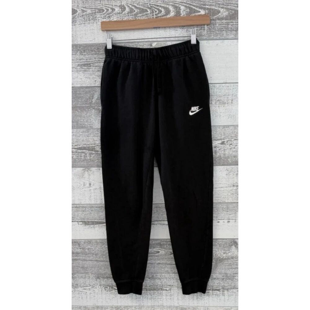 Nike Fleece Joggers Black Fleece Sweatpants Men's XS Embroidered Logo Pockets